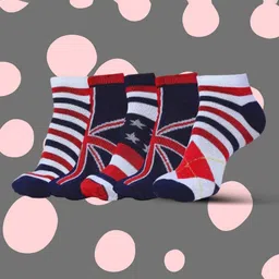 MJE Men Pack Of 5 Patterned Ankle Length Socks-image-95