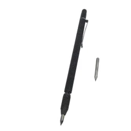A.D INTERNATIONAL Carbide Pen Point Tip Scriber Pen with Extra Tip Black Color and Compact Design, 86-UC1B-32VP-12