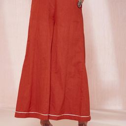 Fabindia Women Flared Ethnic Palazzos-image-19