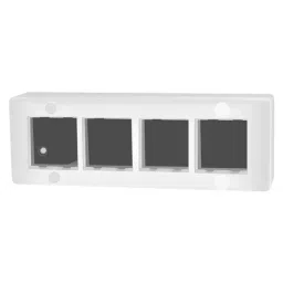 GreatWhite 8 Module Solo Plate With Surface Box in White Color and Plastic Body, 20507-wBOX (Pack of 5)-38