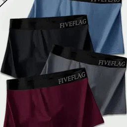 FiveFlag Pack of 4 Multicoloured Modal Trunks-image-40