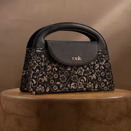 ZOUK Floral Printed Structured Sling Bag with Tasselled-image-17