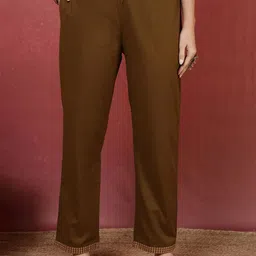 NISHABD Women Embroidered Regular Sequinned Kurta with Palazzos & With Dupatta image 3