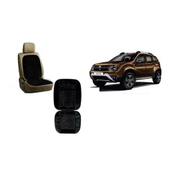 Auto Pearl Car Wooden Bead Seat Cushion with Velvet Border Compatible for Renault Duster 2016 2 Pcs-image-3