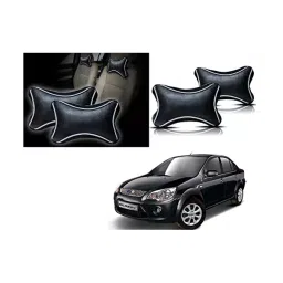 Auto Pearl Black Dots CV Car Neck Rest Pillow Compatible for Ford Fiesta Classic-46