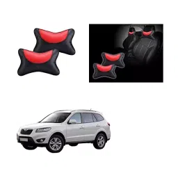 Auto Pearl Black and Red Designer Car Neck Rest Pillow Compatible for Terracan-picture-26