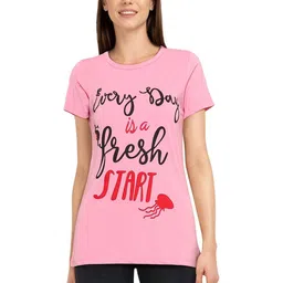 Moda Rapido Women Printed Bio Finish Applique T-shirt-picture-46