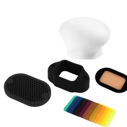 Hanumex Universal Professional Speedlight Flash Bot & Modifier Kit – Complete Photography Solution with Diffuser, Sphere, Grid, Grip, Gel Mount & 7 Creative Gels image 1