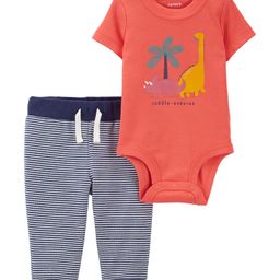 Carter's 2-Piece Dinosaur Onesie with Pant Set  - Multicolor-image-94