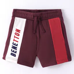 UCB Cotton Knee Length Shorts with Text Print - Red-picture-19