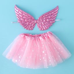 Babyhug Butterfly Wings and Costume Set - Light Pink-image-100