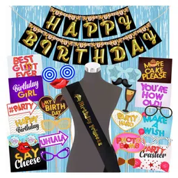 Wobbox Happy Birthday Props Birthday Banner & Sash Happy Birthday Decoration Items Multicolor -Pack Of 29-picture-12