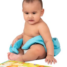 Mumma's Touch Organic Bamboo Baby Bath Towel - Aqua - Pack of 1-image-87