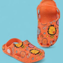 Yellow Bee Baby Animals Designed Clogs - Orange-picture-20