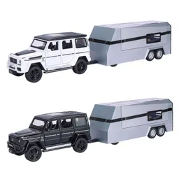 Magicwand 1:32 Scale Die-Cast AMG-G63 with Trailer Pick-Up Trailer with 6 Openable Doors, Working Horn, Working LightsPack of 1 Random Color-picture-12