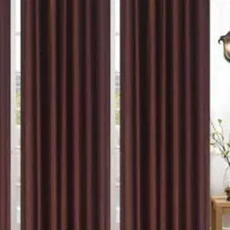 BELLA TRUE Brown 3 Pieces Door Curtains-image-78