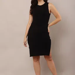 NoBarr Women Round Neck Sheath Dress-picture-11