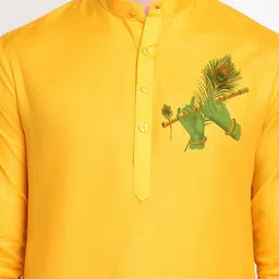 DEVOILER Men Thread Work Block Print Kurta image 2