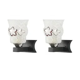 Somil Premium Designer Glass Wall / Night Lamp Elegant & Stylish Dcor Accent for Modern Interiors, color- Brown, White, Size:- 19.5 X 27 X 28 CM-image-93