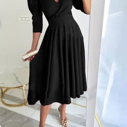 JC Mode Women Fit & Flare Midi Wrap Dress-picture-48