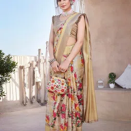 Lookmark Floral Printed Kanjeevaram Saree-picture-31