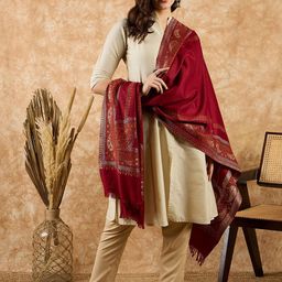 SAHASIKA Ethnic Motifs Woven Design Shawl-picture-24
