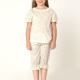 Cherry Crumble Girls Floral Printed Short Sleeves Regular Night suit-picture-20