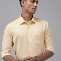 Park Avenue Self Design Slim Fit Textured Formal Shirt-picture-16