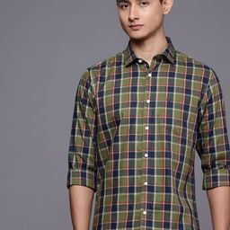 Allen Solly Pure Cotton Classic Fit Checked Casual Shirt-image-93