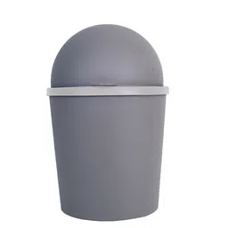 Kuber Industries Grey 3 Pcs Swinging Lid Teddy Table Dustbin 3 L Each image 4