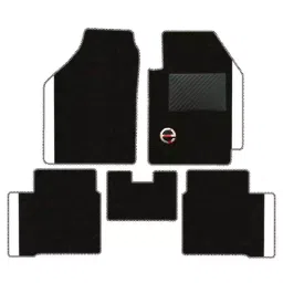 Elegant Duo Black And White Carpet Car Mat Compatible With HyundaiSantro 2018 Onwards-image-109
