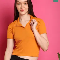 Metronaut Women Pack Of 2 Shirt Collar Crop Top-picture-38