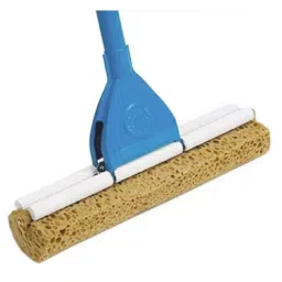 RS PRO 40cm Blue Mop and Handle for use with M01 Polyester Mop Cover Model No 8295338-picture-34