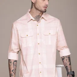 WROGN Slim Fit Opaque Checked Casual Shirt-picture-48