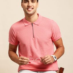 Mast & Harbour Men Polo Collar T-shirt-image-46
