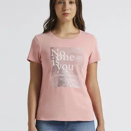 Pepe Jeans Women Typography Printed Round Neck Pure Cotton T-shirt-picture-24