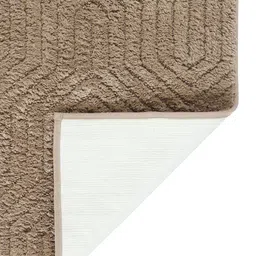 OBSESSIONS Taupe Self Design Rectangular Bath Rug image 4