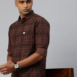 Majestic Man Regular Fit Checked Pure Cotton Casual Shirt-image-29