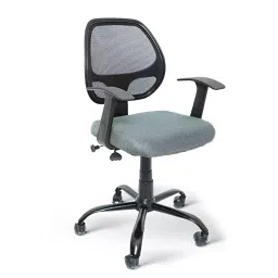 CELLBELL ®Tyto C103 Mesh Grey Mid-Back Ergonomic Metal Base Height Adjustable Office Chair-image-99