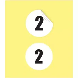 Sticker Bazaar M3 Number 2 Printed Labels 12 mm Dia 5100 Labels (Pack of 5)-12
