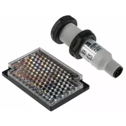 RS PRO Retroreflective Photoelectric Sensor Barrel Sensor 3 m Detection Range, 2043987-18
