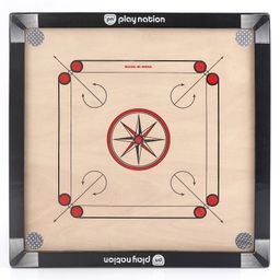 Play Nation 26 Inches Premium Wooden Authentic Carrom Board with Striker, Coins and Powder | Smooth Surface | Excellent Rebound | Birthday Gift| Medium Size | 5+ Years-image-74