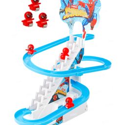 Fiddlerz Race Game Escalator Toy Automatic Stair Climbing Superhero Roller Coaster Light Musical Toy Track Playset - Multicolour-picture-41