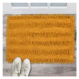 saral home Saralhome Cotton Shaggy Antiskid Mat Yellow. 40cm x 60cm-picture-13