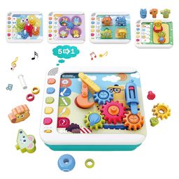Yamama Musical 5 in 1 Montessori Exploration Early Learning Educational Machine Toy for Kids with 5 Montessori Learning Cards Voice Guidance and Fun Building Sets Musical Toys for Kids  Multicolor-44
