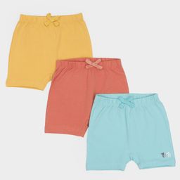 Mi Arcus Cotton Spandex Pack Of 3 Solid Shorts - Multi Colour-image-21
