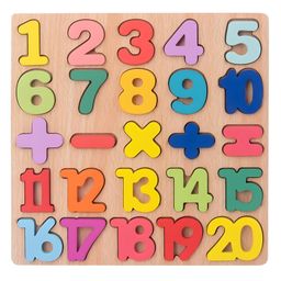 YAMAMA Numeric Wooden Puzzle Game Toy For Kids Baby Numeric Matching Early Educational Children Montessori Board Puzzle Toy  Multicolor-image-96