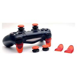 TMG Contoller Analog Vortex FPS Extenders PS4 Thumbstick L2 R2 Trigger Extended Button Thumb Stick Cap for PS4 Controller - Red image 2