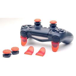 TMG Contoller Analog Vortex FPS Extenders PS4 Thumbstick L2 R2 Trigger Extended Button Thumb Stick Cap for PS4 Controller - Red image 3