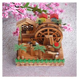 Chocozone Musical Wooden Music Box with Rotating Wheels & Swings - Multicolour image 3